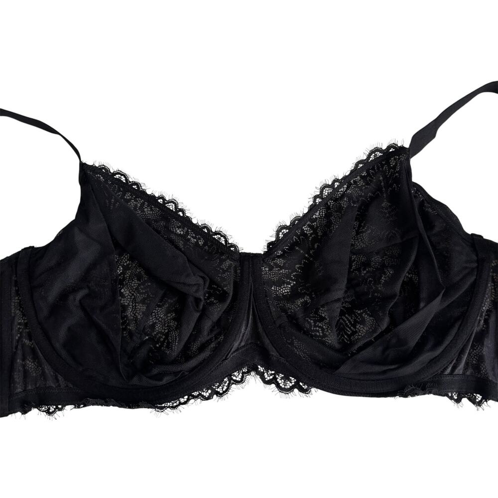 HSIA Sunflower Black Lace Underwire Unlined Bra Women’s 38I Romantic Whimsygoth - Picture 6 of 8